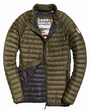 Superdry Core Down Férfi Kabát Khaki | GWBSQ0724